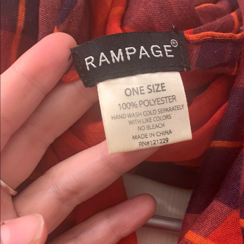 Red Plaid Infinity Scarf - Picture 2 of 2